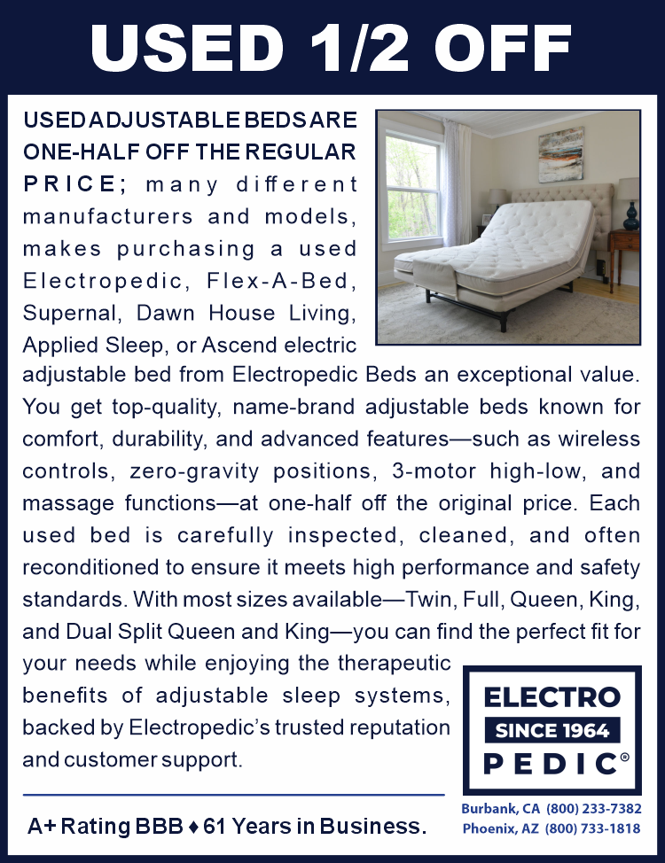 Used electric adjustable bed cheap discount inexpensive in Los Angeles